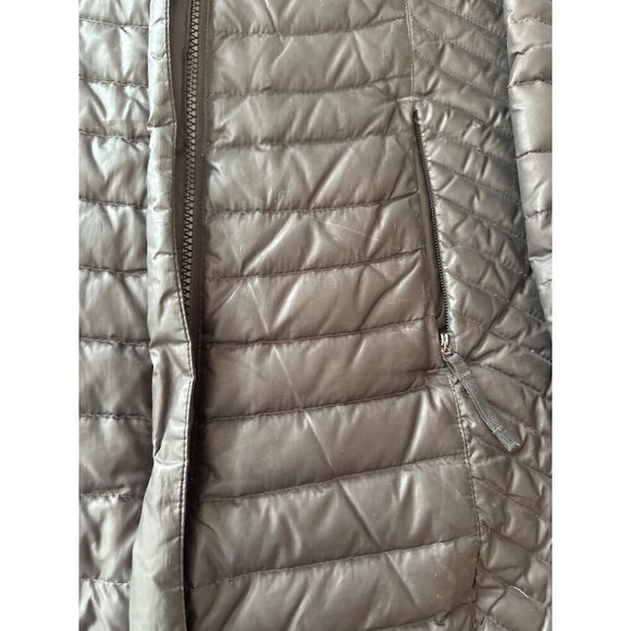 Eddie Bauer Womens Down Jacket S Black Midi Coat Goose Feathers Minimalist Gorp - Picture 3 of 6